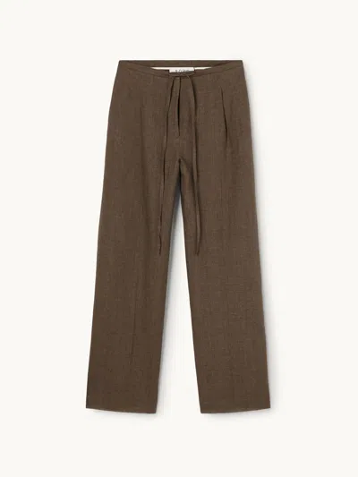 Rohe Relaxed Drawstring Trousers Brown Melange Eu40