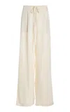 Rohe White Pants With Elastic Drawstring Waist In Ivory