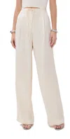 Rohe White Pants With Elastic Drawstring Waist In Pearl