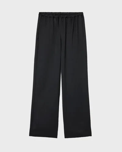 Rohe Róhe Relaxed Fit Satin Trousers Svart In Black