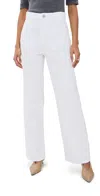 Rohe Róhe Low Waist Wide Leg Denim In Optic White