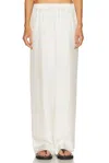 Rohe Relaxed Silk Trouser In White