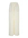 Rohe White Pants With Elastic Drawstring Waist In White