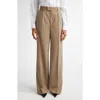 Rohe Wide-leg Wool Trousers In Khaki