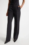 Rohe Róhe Relaxed Single Pleat Wool Blend Pants In Black