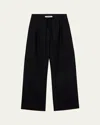 Rohe Relaxed Wool Drawstring Trousers In Black