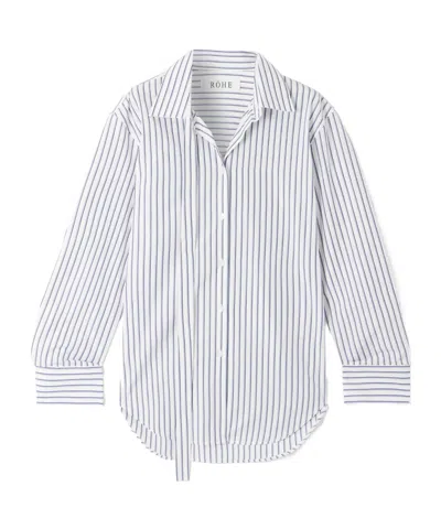 Rohe Rhe Fitted Wool Shirt In White
