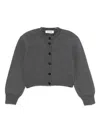 Rohe Gray Statement Shoulder Cardigan In Gray