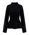 Rohe Sculptural Wool And Cashmere Turtleneck In Black