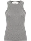 Rohe Ribbed Tank Top Dark Grey Melange In Grey