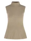 Rohe Sculptural Taupe Melange Cashmere Blend Tank Top In Brown