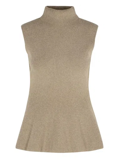 Rohe Ribbed-knit Tank Top In Brown