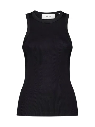 Rohe Róhe Ribbed Tank Top In Black