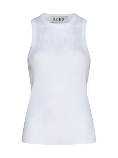 Rohe Róhe Ribbed Tank Top In White