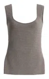 Rohe Róhe Ribbed Wool Tank Top In Gray