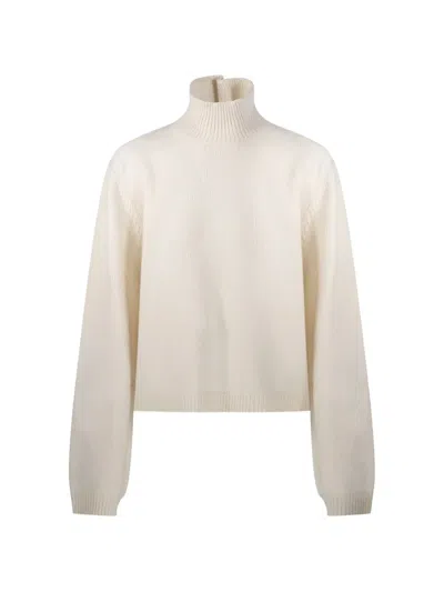 Rohe Ribbed-knit High-neck Sweater In Neutral