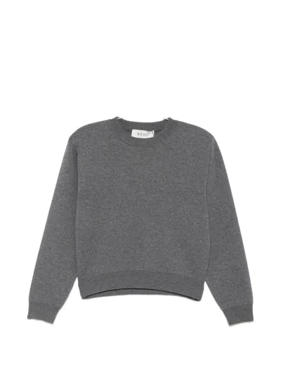 Rohe Ribbed-trim Sweater In Gray