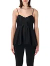 Rohe Paneled Duchesse-satin Peplum Bustier Top In Black