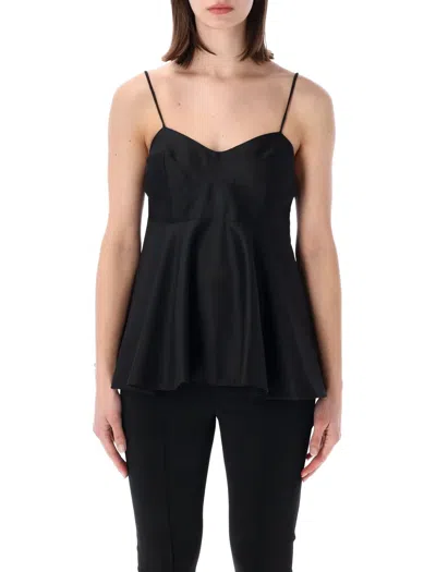 ROHE RÓHE RÓHE FLARED BUSTIER PEPLUM TOP