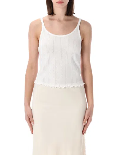 Rohe Pointelle-knit Scalloped-edge Top In White
