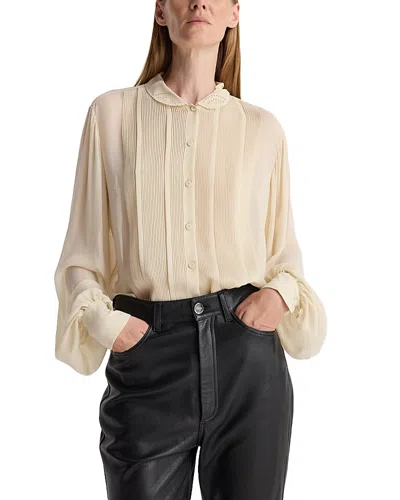 Rohe Romantic Silk Long Sleeve Top In Neutral