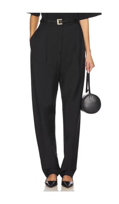 Rohe Round Leg Shaped Tailored Trousers In Black