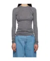 Rohe Round Neck Long-sleeved T-shirt In Gray