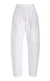 Rohe Rounded-leg Cotton Trousers In White
