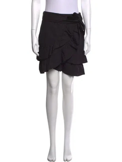 Pre-owned Rohe Ruffle Embellishment Mini Skirt In Black
