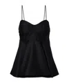 Rohe Paneled Duchesse-satin Peplum Bustier Top In Black