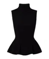 Rohe Ruffled Knitted Vest In Black
