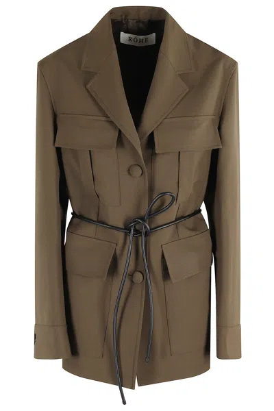 Rohe Safari Blazer Jacket In Green