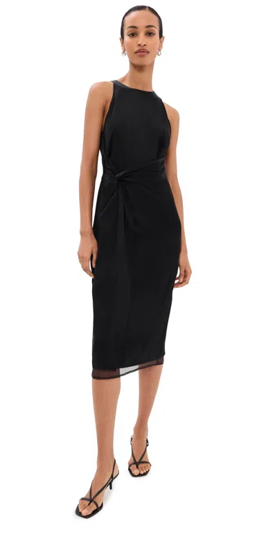 Rohe Sarong Halter Dress Black