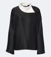 Rohe Satin Blouse In Black