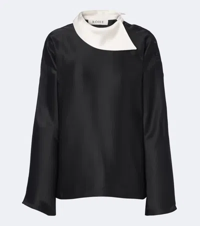 Rohe Satin Blouse In Black