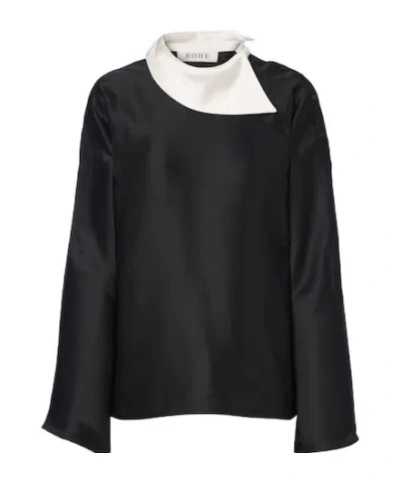 Rohe Satin Blouse In Black