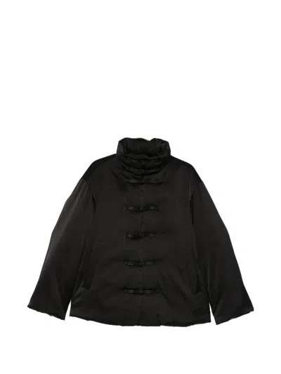 Rohe Satin-effect Puffer Jacket In Black