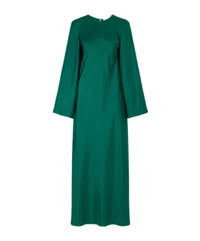 Rohe Satin Maxi Dress In Brown