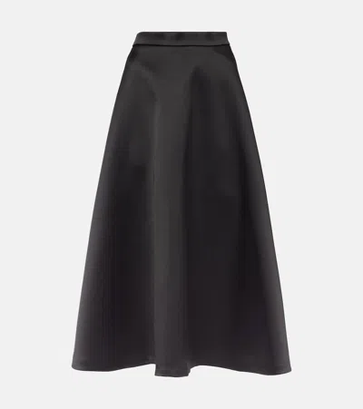 Rohe Satin Midi Skirt In Black