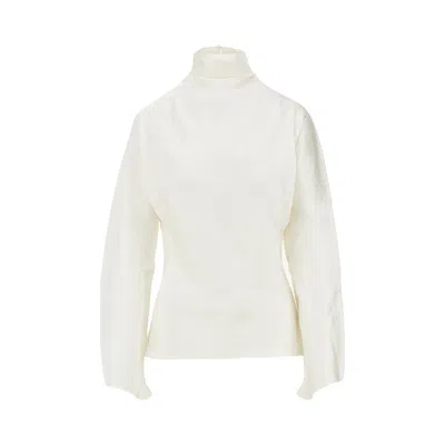 Rohe Satin Waisted Blouse In White