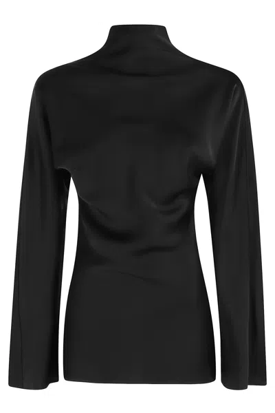 Rohe Satin Waisted Top In Black