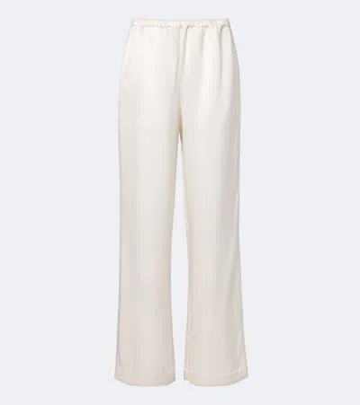 Rohe Róhe Satin Wide-leg Pants In White