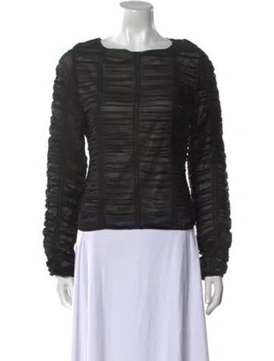 Pre-owned Rohe Scoop Neck Long Sleeve Sweatshirt In Black