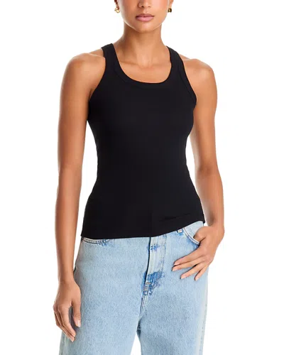 Rohe Scoop Neck Rib Tank Top In Black