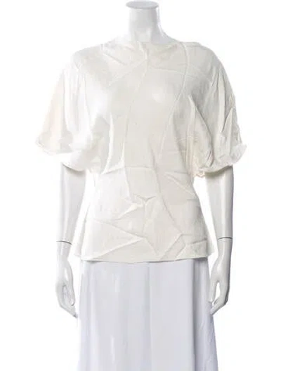 Pre-owned Rohe Scoop Neck Short Sleeve Top In Neutral
