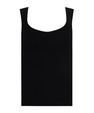 Rohe Róhe Scoop Neck Side-slit Top In Blue