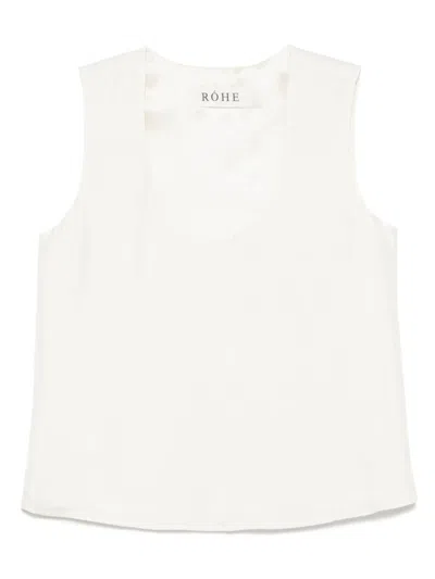 Rohe Seidentop Mit U-ausschnitt In Nude