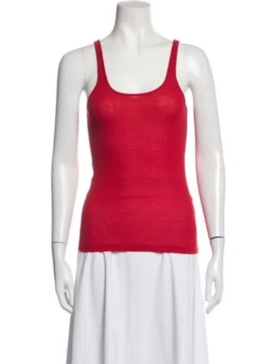 Pre-owned Rohe Scoop Neck Sleeveless Top In Red
