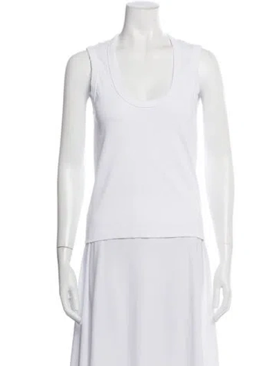 Pre-owned Rohe Scoop Neck Sleeveless Top In White