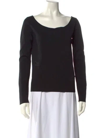 Pre-owned Rohe Scoop Neck Sweater In Black